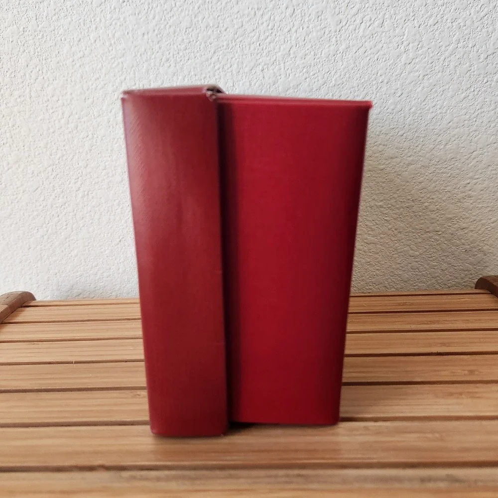 VTG Red Gray Neiman Marcus Christmas Small Gift‎ Box With Original Tissue Paper
